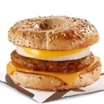 Mcdonalds Sausage ‘N Egg Bagel with Everything Bagel