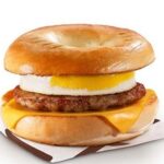 Mcdonalds Sausage ‘N Egg Bagel with Plain Bagel